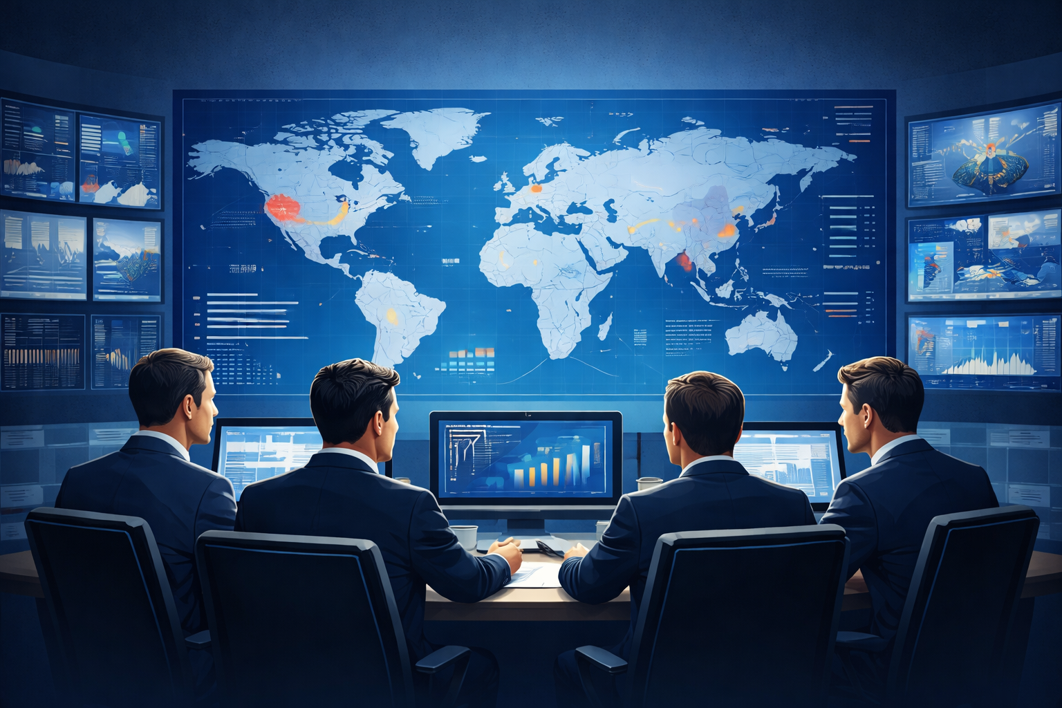 Professional data monitoring in a control room