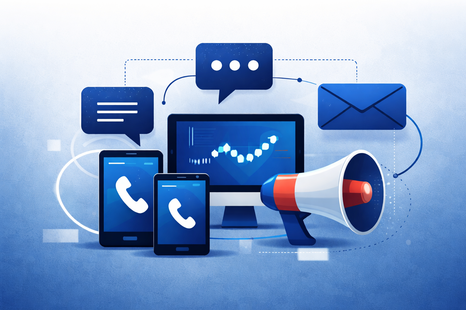 Connected communication icons and devices